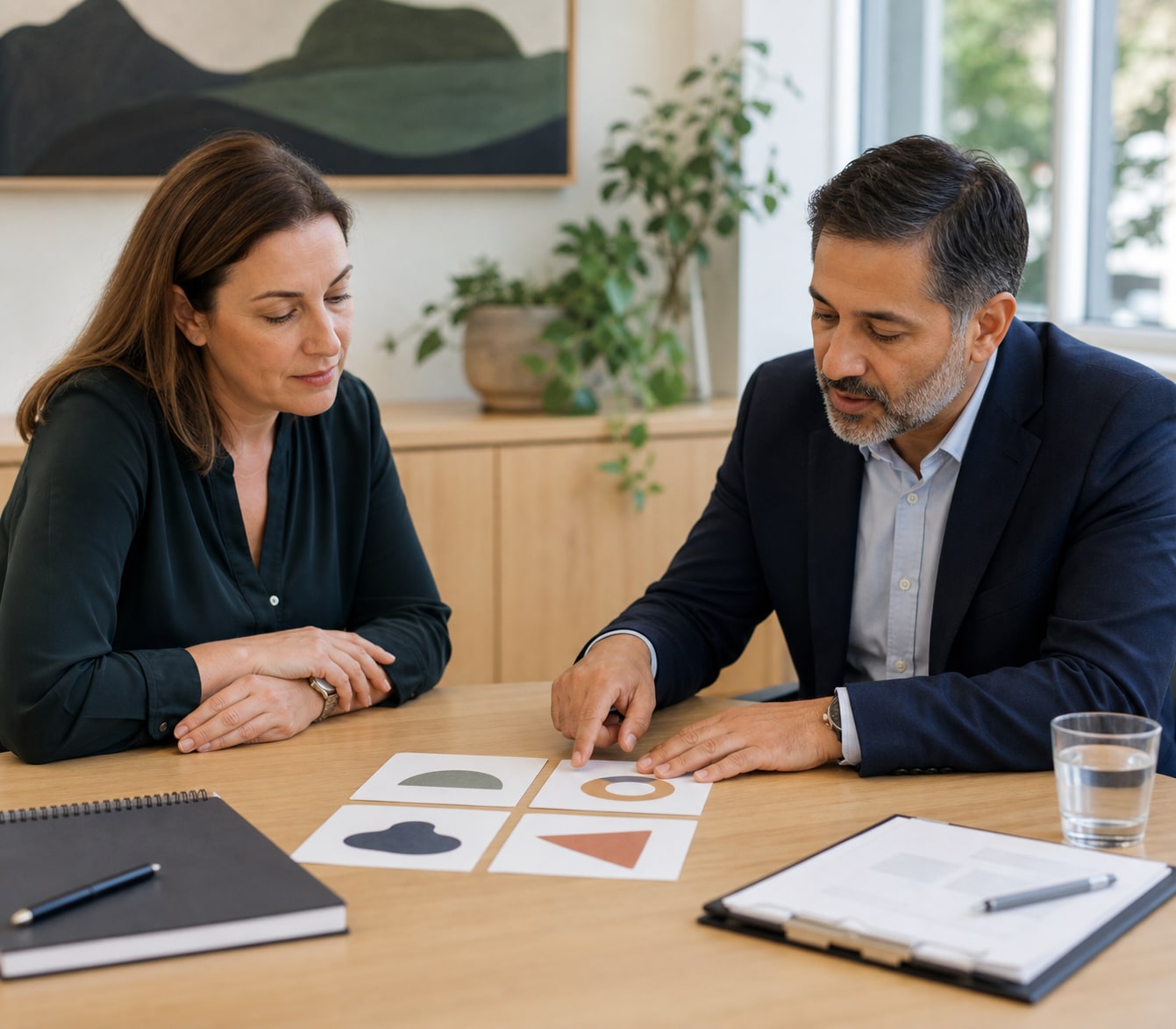 Applicant and adviser testing an example for relevance, complexity and personal contribution.