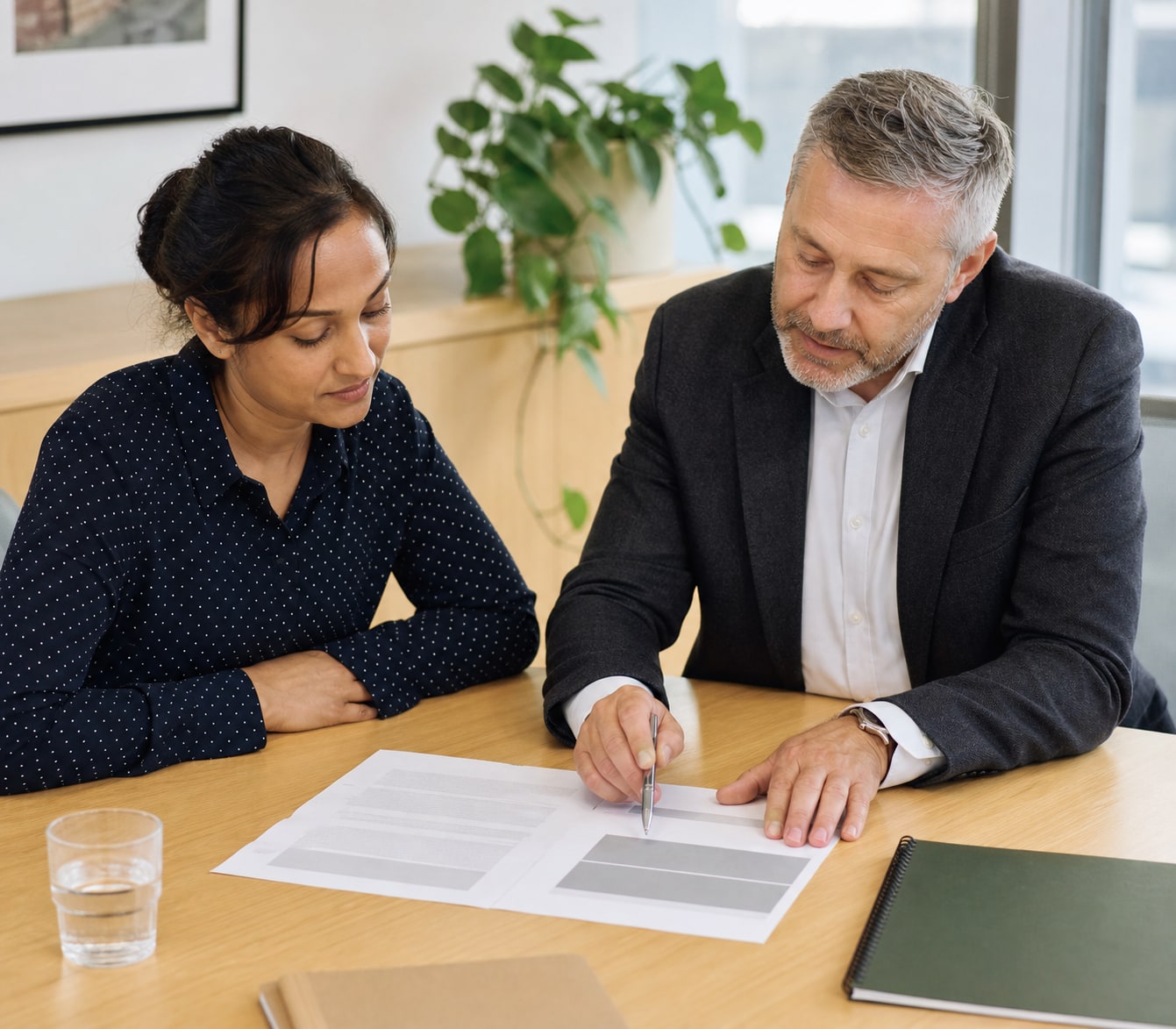 Applicant and career adviser linking a selection criterion to a specific evidence example.