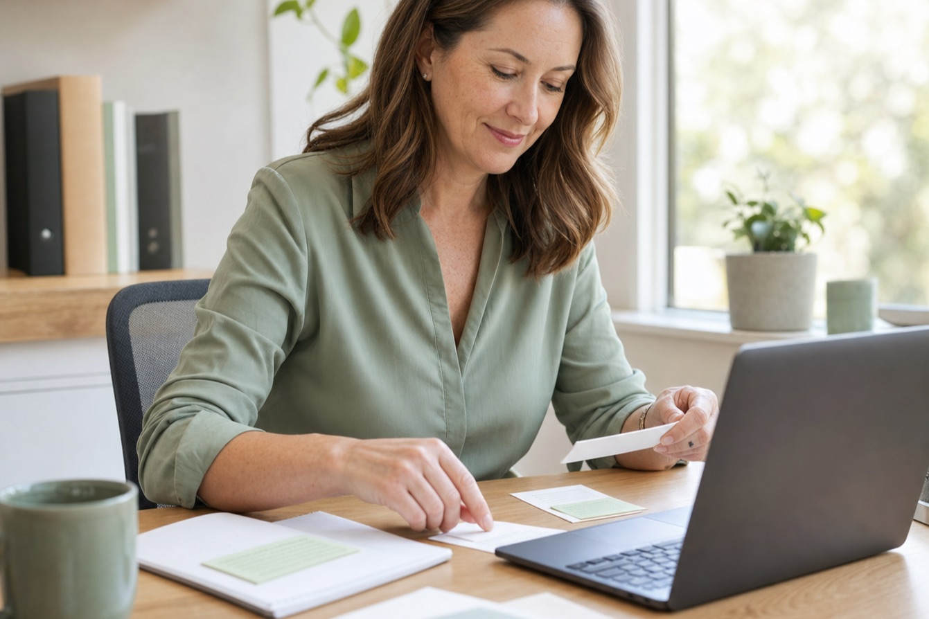 Australian professional mapping evidence notes into a structured selection-criteria application.