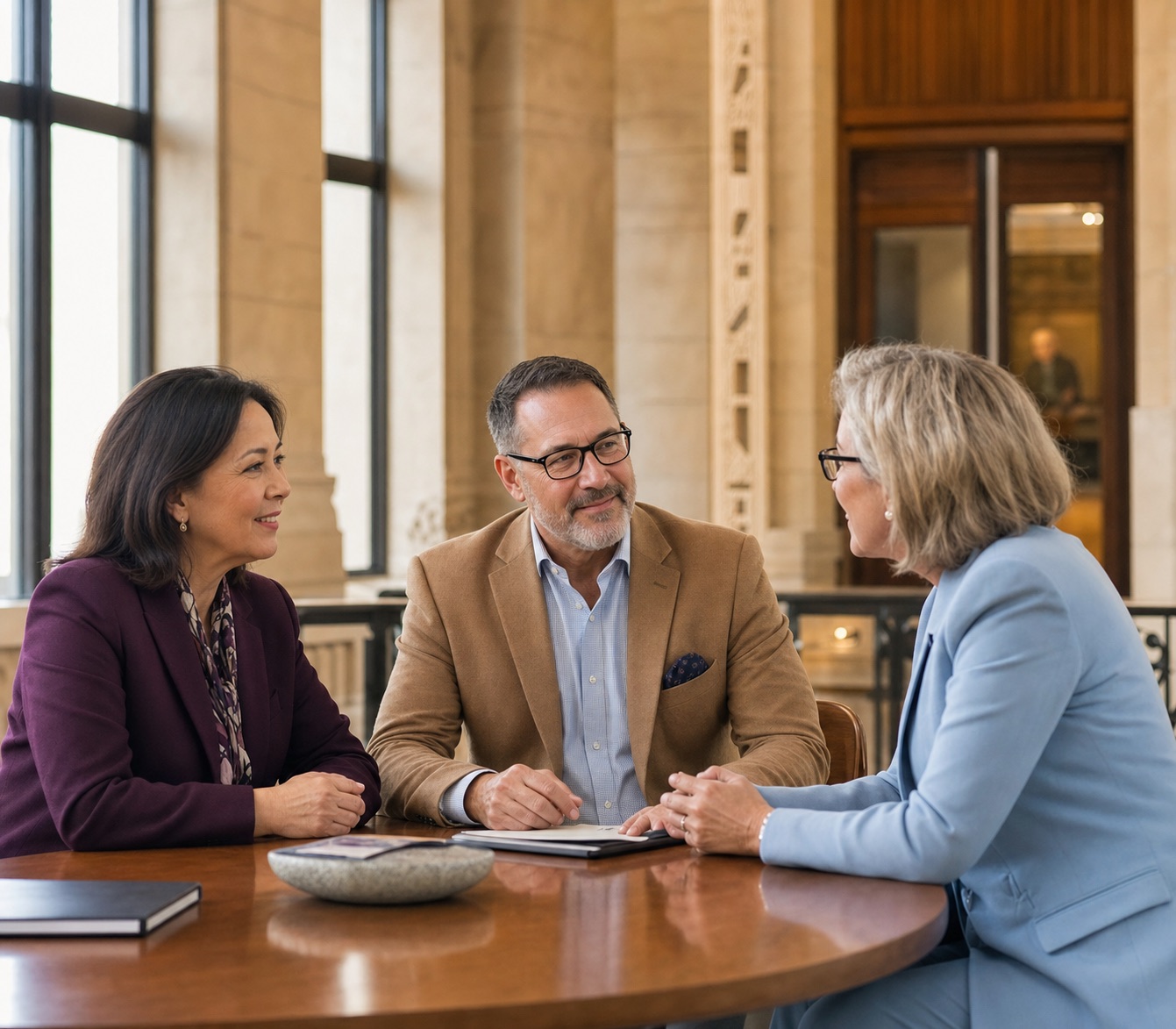 Senior Australian public-sector executive in a contemporary civic leadership setting.